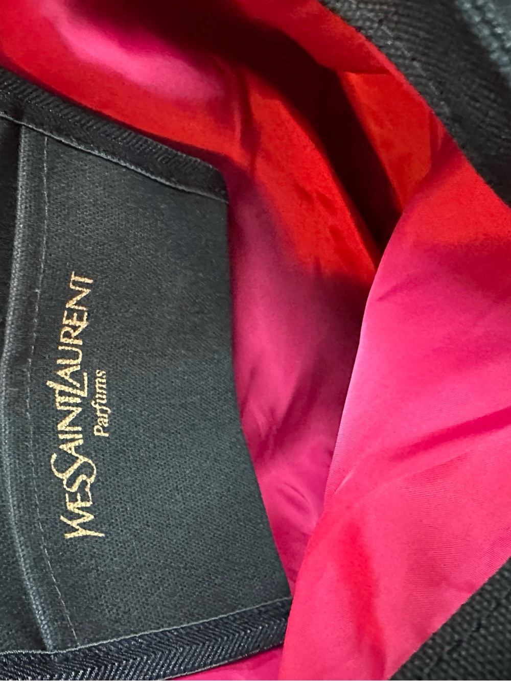 YSL Beauty Parfums Black Tote Bag – NEW Hot Pink Silky Interior - Gift w Purchas - Picture 9 of 16